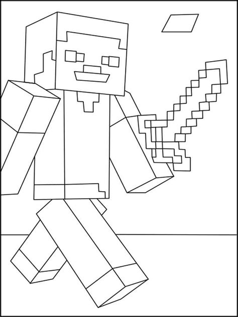 Coloring pages of Minecraft characters in excellent quality for kids and adults. . Minecraft steve coloring pages